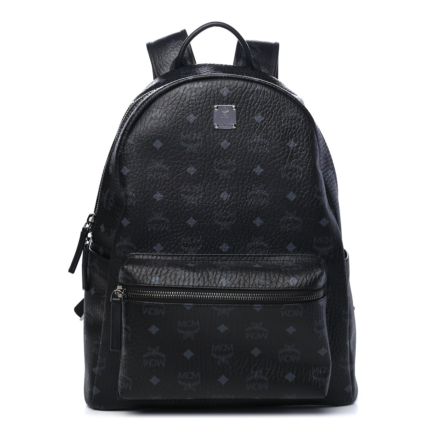 MCM Visetos Large Stark Backpack Black 1 of 8
