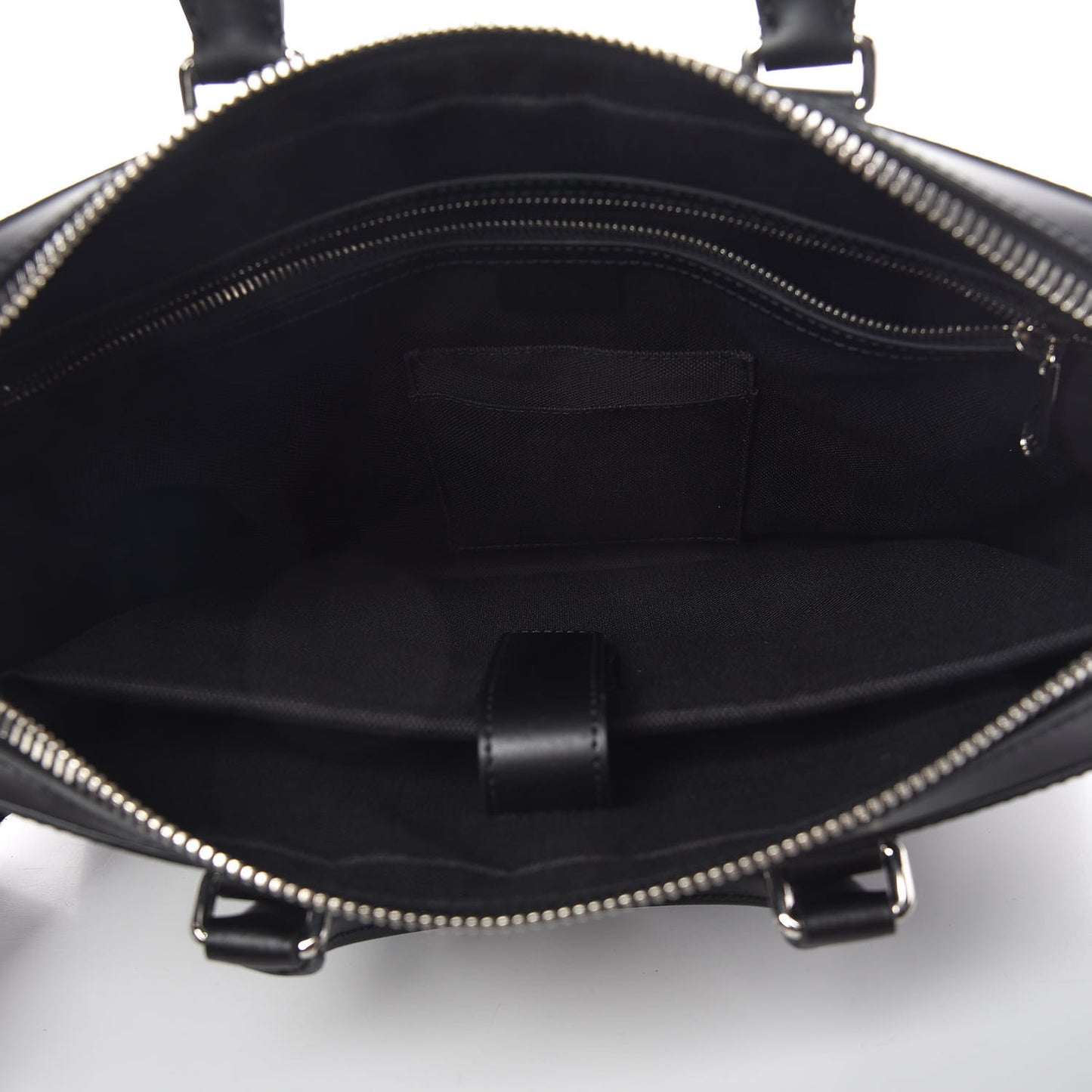 GG Supreme Monogram Appia Calfskin Web Briefcase Black