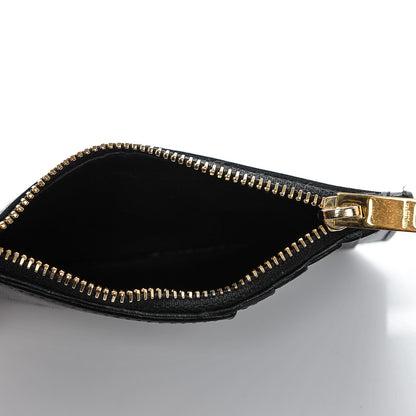Saint Laurent Calfskin 5 Fragments Zip Pouch Card Holder Black 4 of 5