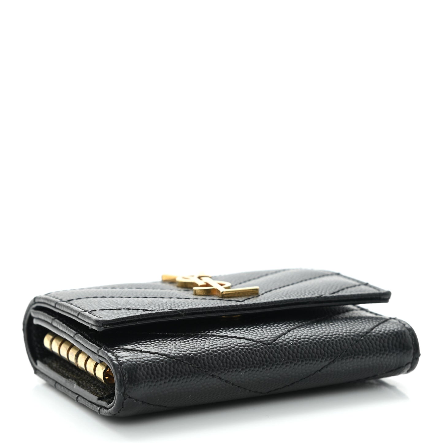 Grain De Poudre Matelasse Cassandre Monogram Slim Key Case Black