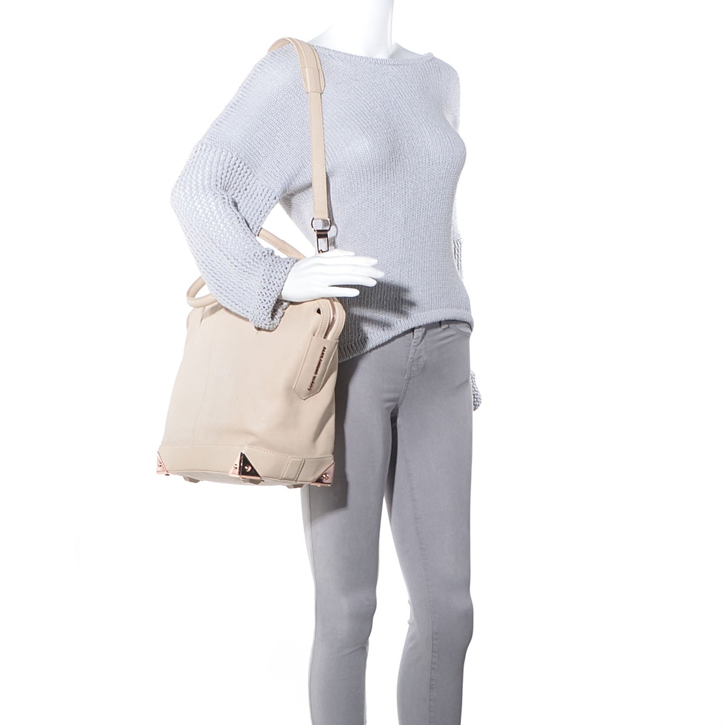 Pebbled Calfskin Large Emile Eggshell