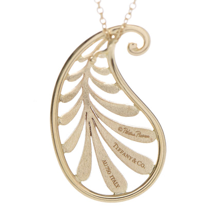 Tiffany 18K Yellow Gold Paloma Picasso Villa Palm Leaf Pendant Necklace 5 of 7