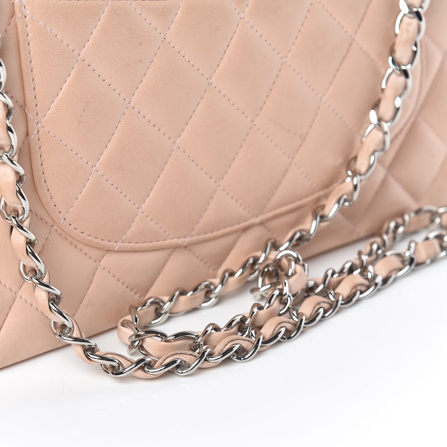 Chanel Lambskin Quilted Medium Double Flap Light Pink 22 of 25