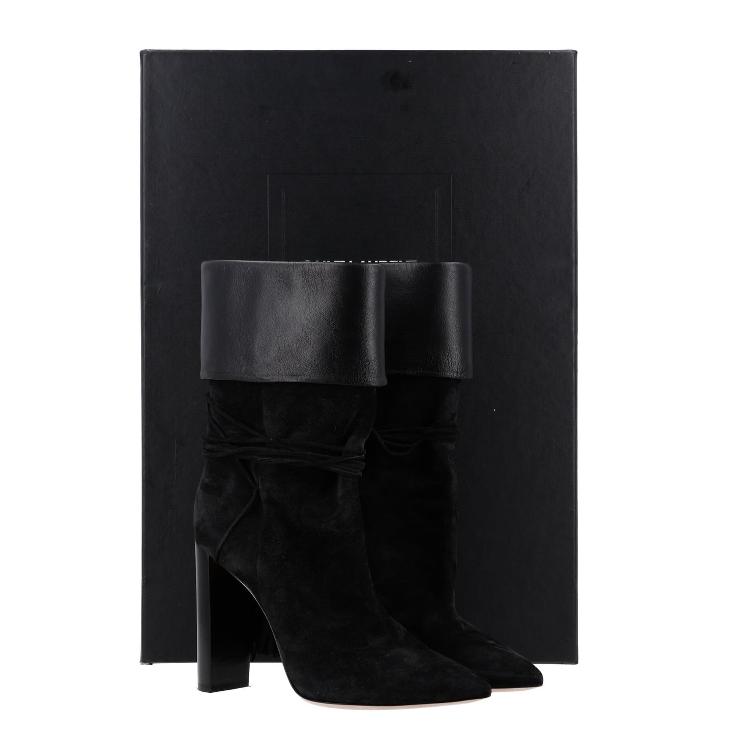 Calfskin Suede Tanger Tassel Boot 37.5 Black