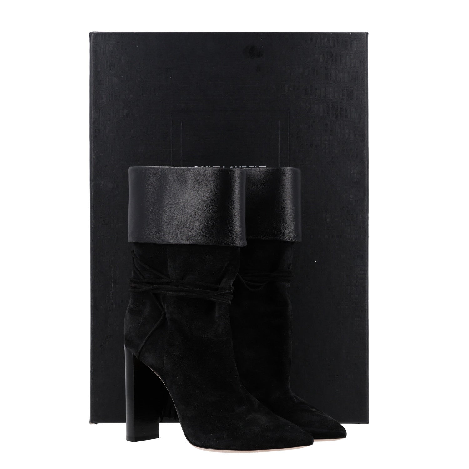 Saint Laurent Calfskin Suede Tanger Tassel Boot 37.5 Black 11 of 11