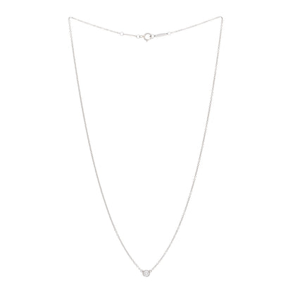 Tiffany Platinum Diamond .14ct Elsa Peretti Diamonds by the Yard Pendant Necklace 3 of 5