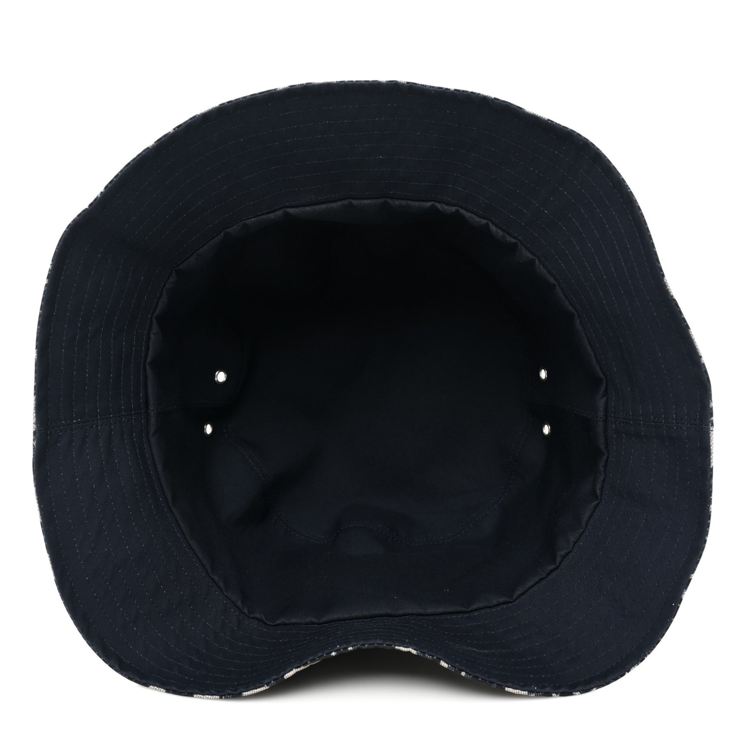 Metallic Oblique Reversible Teddy-D Bob Bucket Hat 58 Blue Silver