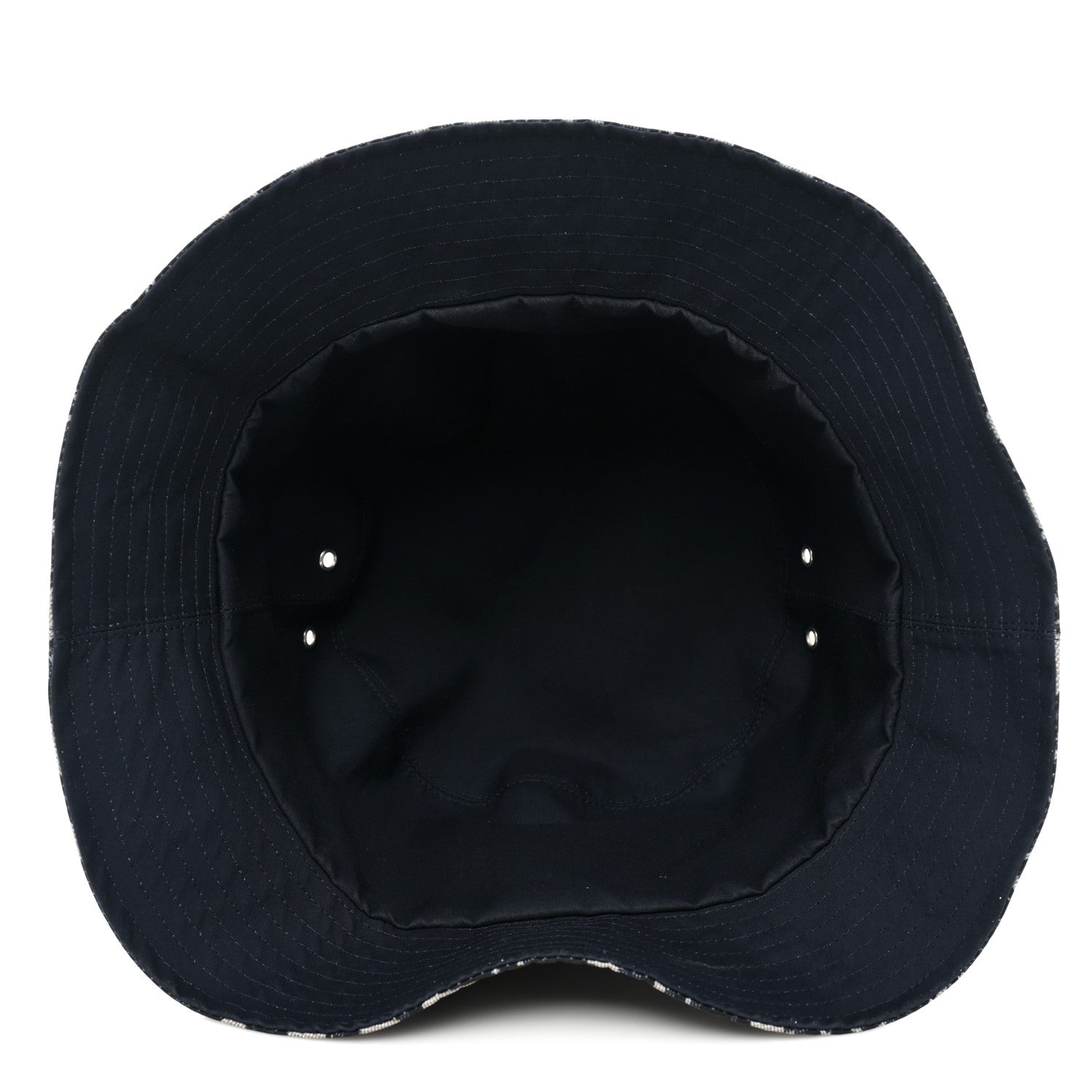 Christian Dior Metallic Oblique Reversible Teddy-D Bob Bucket Hat 58 Blue Silver 5 of 10