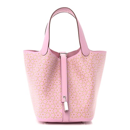 Hermes Swift Lucky Daisy Picotin Lock 18 PM Mauve Sylvestre 1 of 12
