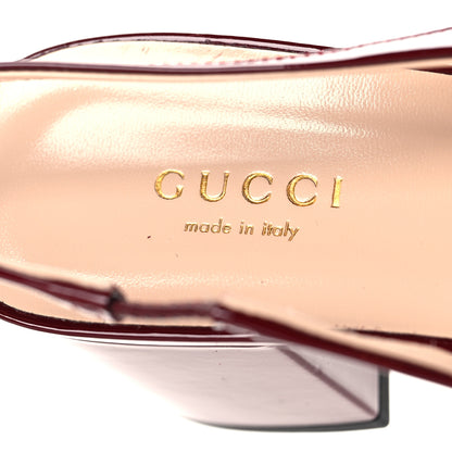 Gucci Vernice Crystal Horsebit Charlotte 42mm Slingback Pumps 38.5 Rosso Ancora 9 of 10