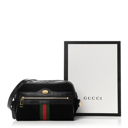 Gucci Suede Patent Web Mini Ophidia Shoulder Bag Black 11 of 11