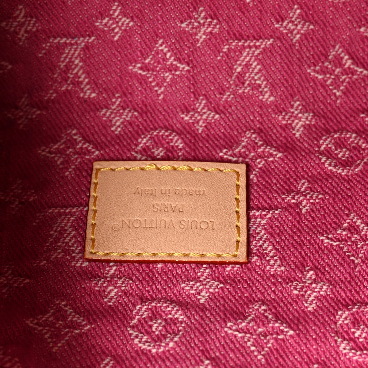 Monogram Denim Baggy NM Fuchsia