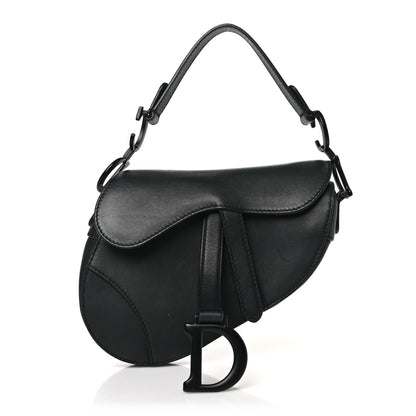 Christian Dior Ultra Matte Calfskin Mini Saddle Bag Black 1 of 10