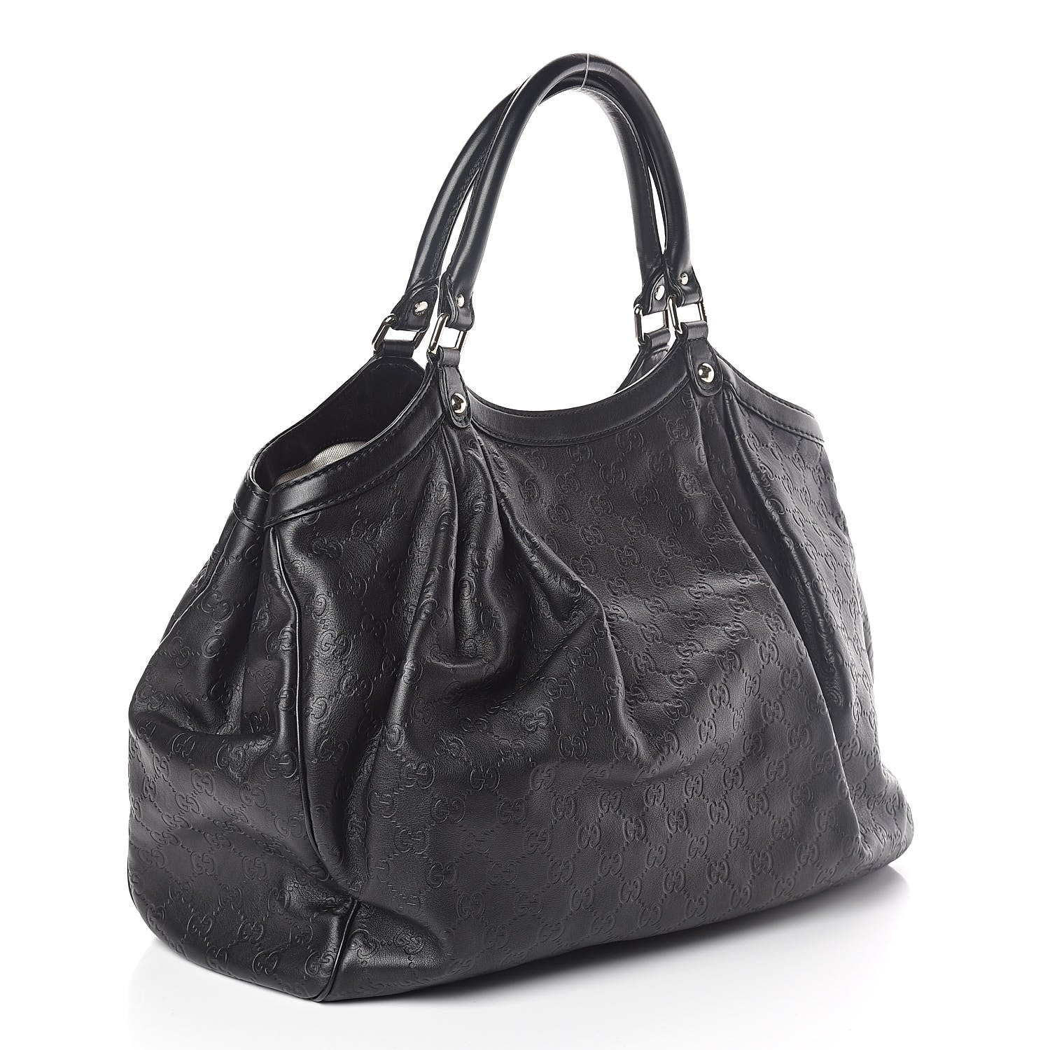 Gucci Guccissima Large Sukey Tote Black 3 of 9