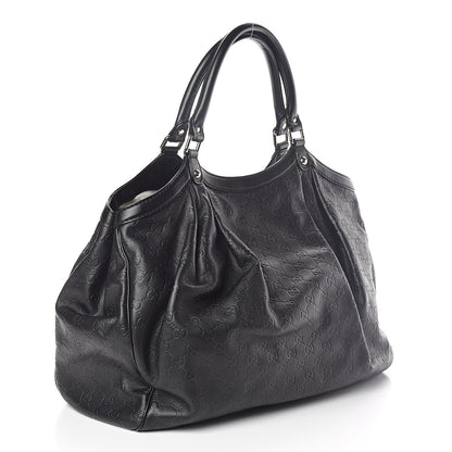 Gucci Guccissima Large Sukey Tote Black 3 of 9