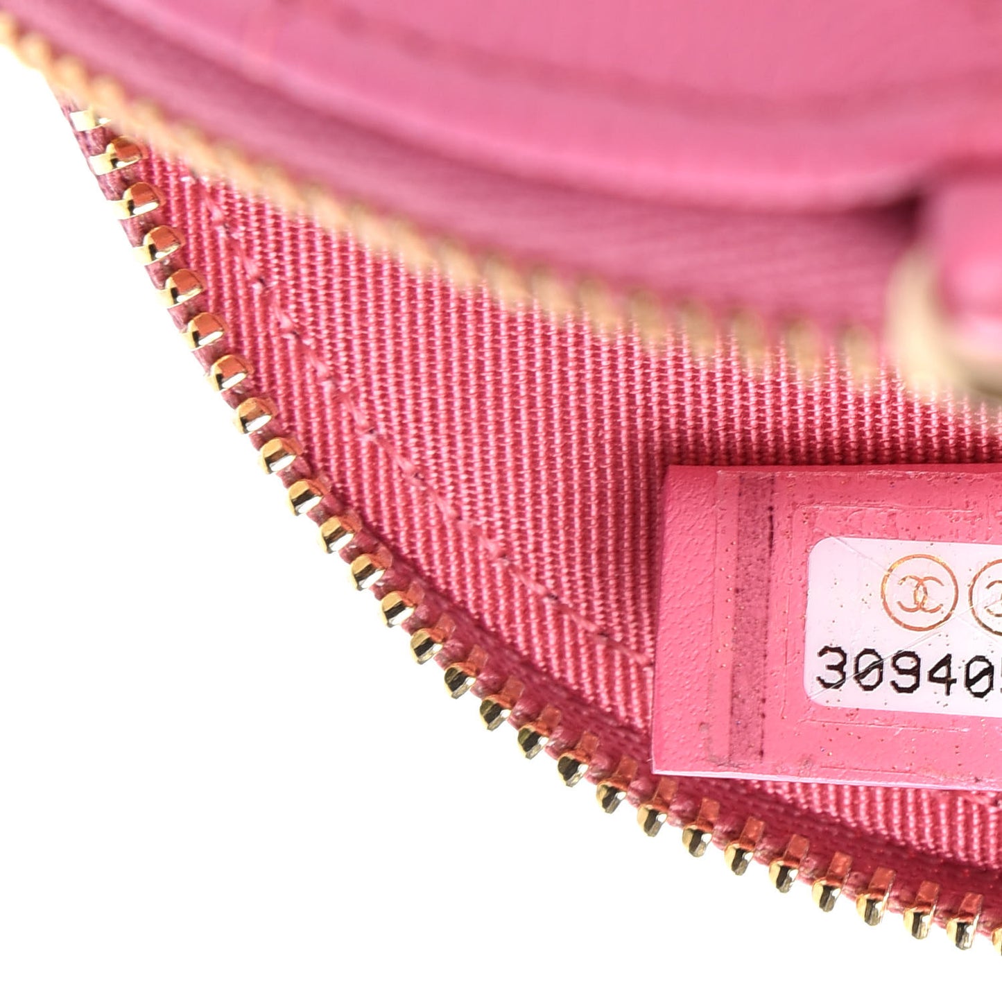 Caviar Quilted Round Clip On Coin Purse Pink