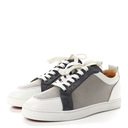 Christian Louboutin Calfskin Mens Rantulow Orlato Flat Sneakers 44 White Grey 3 of 8