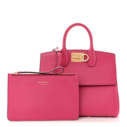 Salvatore Ferragamo Calfskin Medium Studio Bag Hot Pink 1 of 11