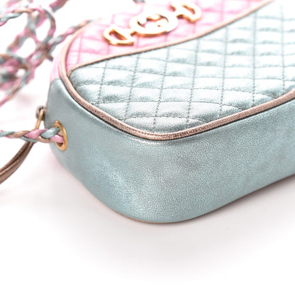 Gucci Laminated Nappa Trapuntata Mini Zumi Dome Shoulder Bag Rosa Lago Rame 8 of 10
