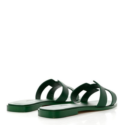 Hermes Epsom Oran Sandals 39 Vert Cactus 4 of 9
