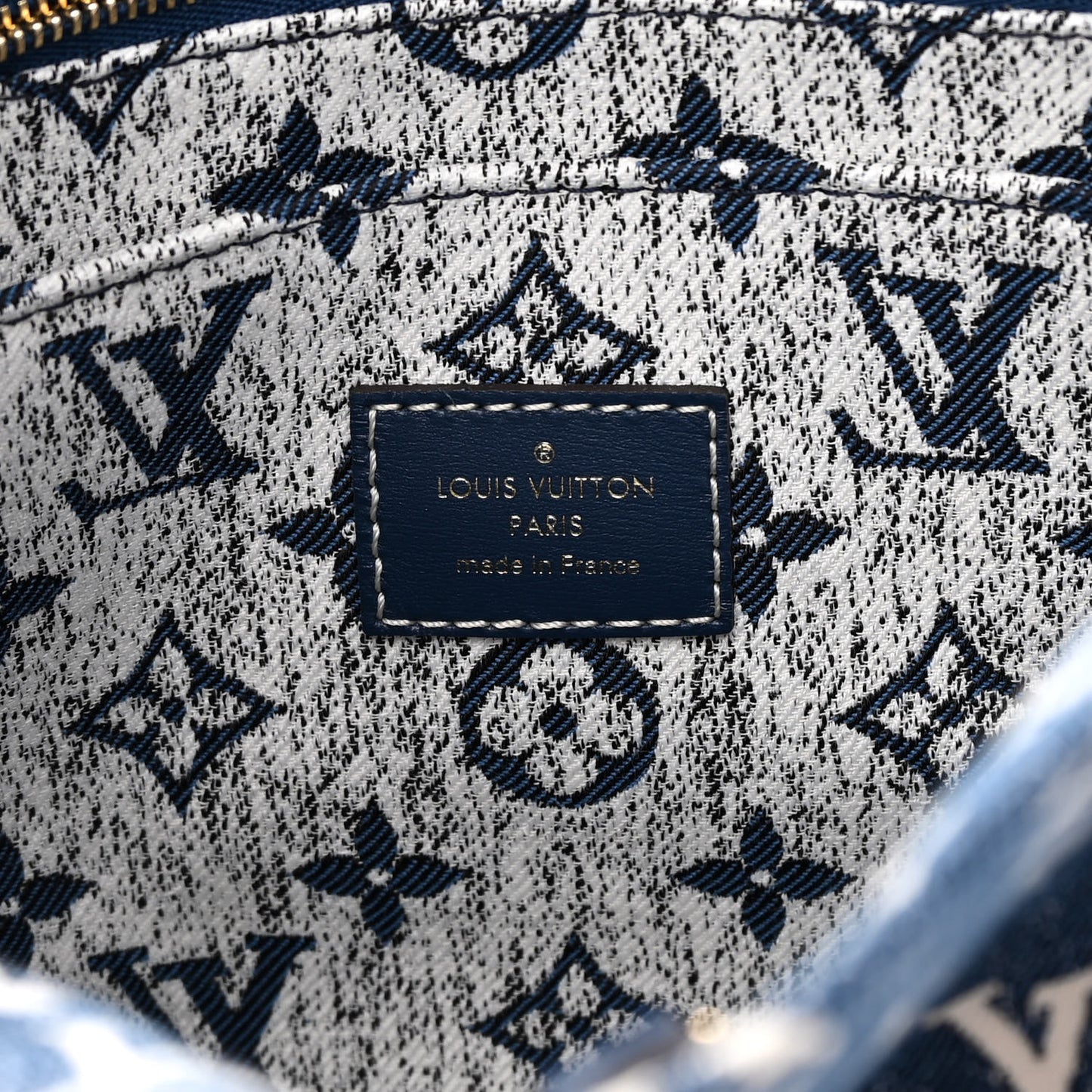 Monogram Jacquard Denim Onthego MM Bleu