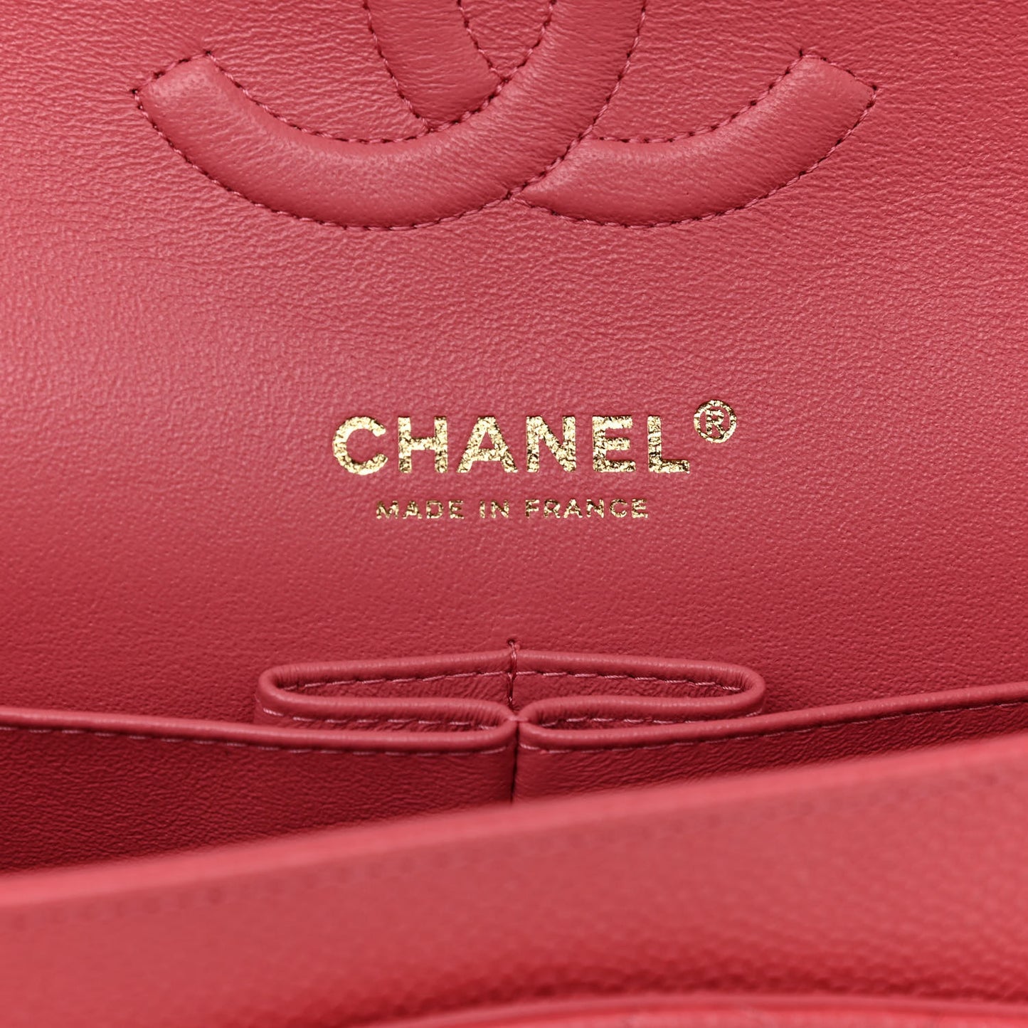 Metallic Caviar Quilted Medium Double Flap Pink