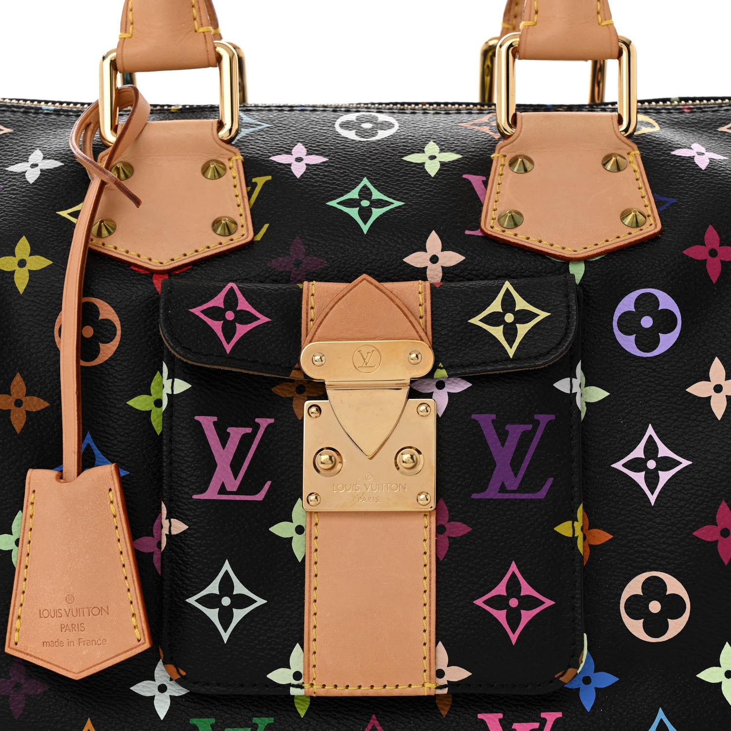 Louis Vuitton Monogram Multicolor Speedy 30 Black 7 of 9