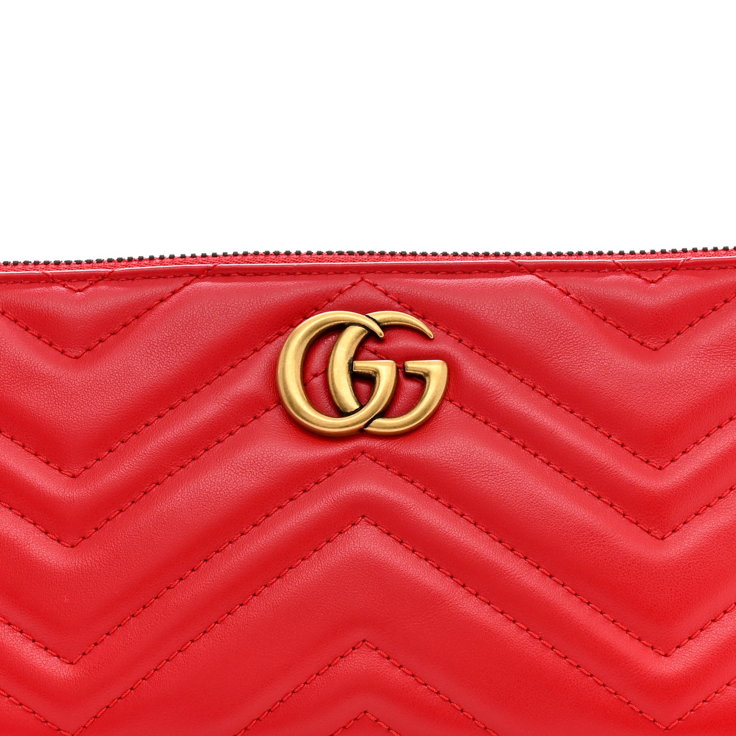 Calfskin Matelasse Chevron GG Marmont Sling Shoulder Bag Rosso