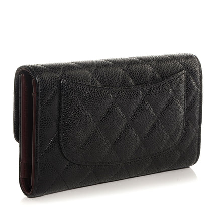 Chanel Caviar Quilted Large Flap Wallet Black 3 of 9
