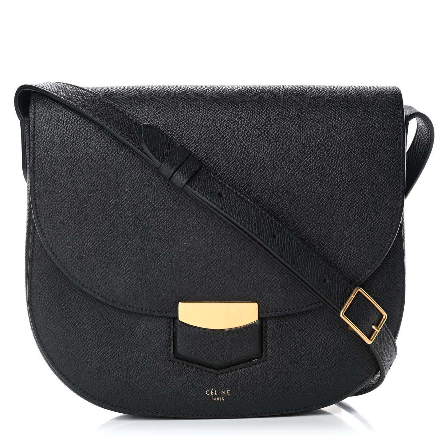 Grained Calfskin Compact Trotteur Black