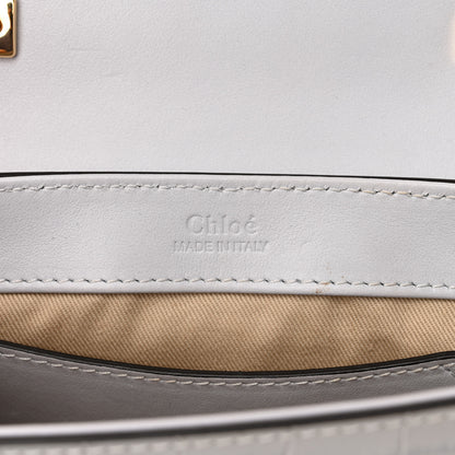 Chloe Crocodile Embossed Calfskin Mini C Double Carry Stormy Grey 6 of 13