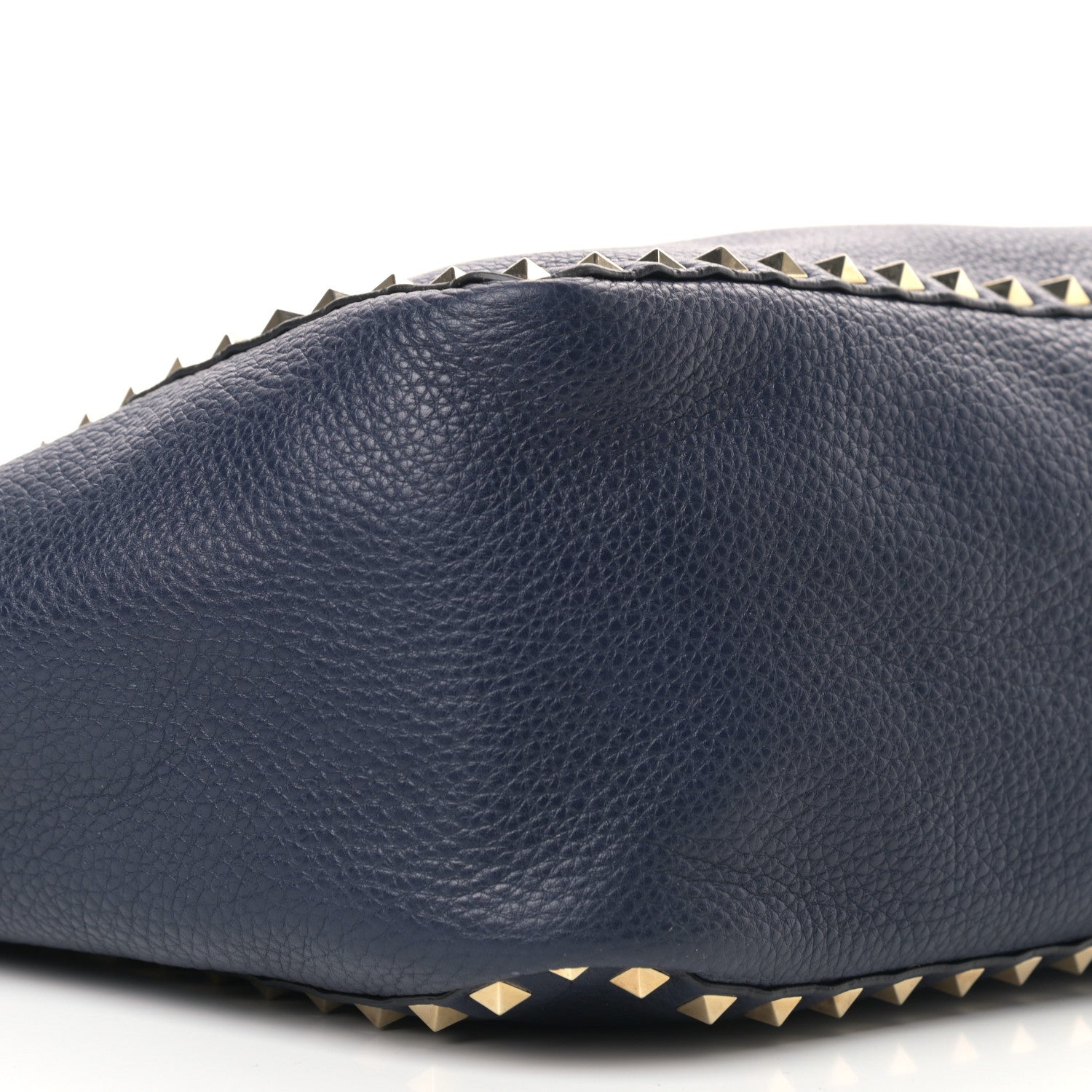 Valentino Garavani Pebbled Calfskin Medium Rockstud Reversible Tote Light Cuir Marine 12 of 13