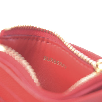 Burberry Calfskin Panola Coin Case Card Holder Bright Red 6 of 7