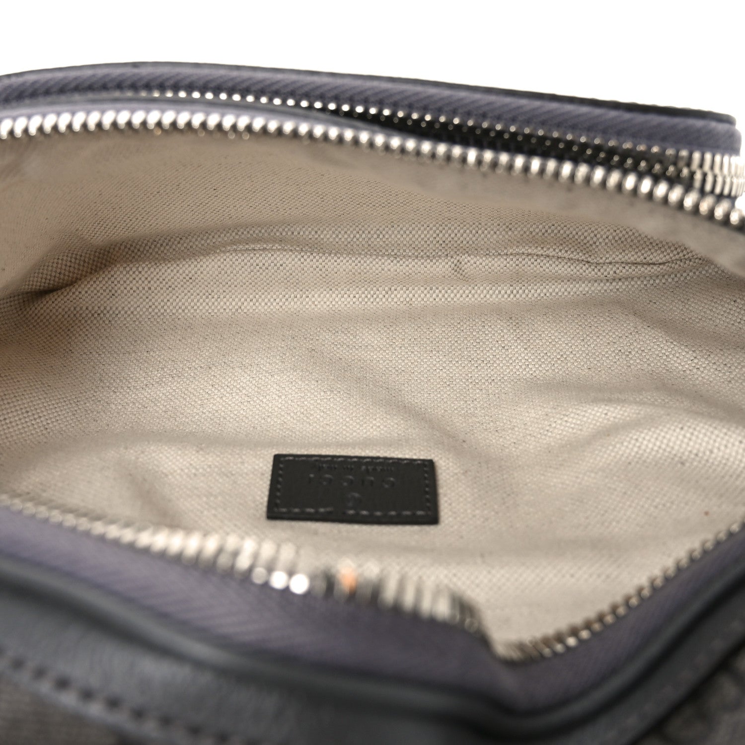 Gucci GG Supreme Monogram Textured Dollar Calfskin Ophidia Belt Bag Grey Black Graphite Grey 5 of 9