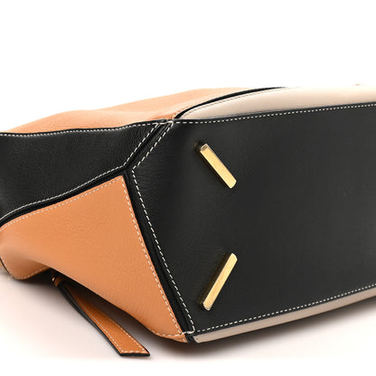 Loewe Grained Calfskin Medium Puzzle Bag Amber Light Oat 8 of 9