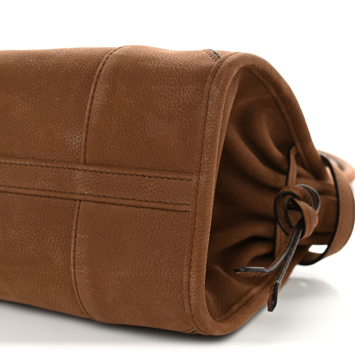 Prada Nubuck Triangle Medium Bonnie Shoulder Bag Cacao 9 of 9