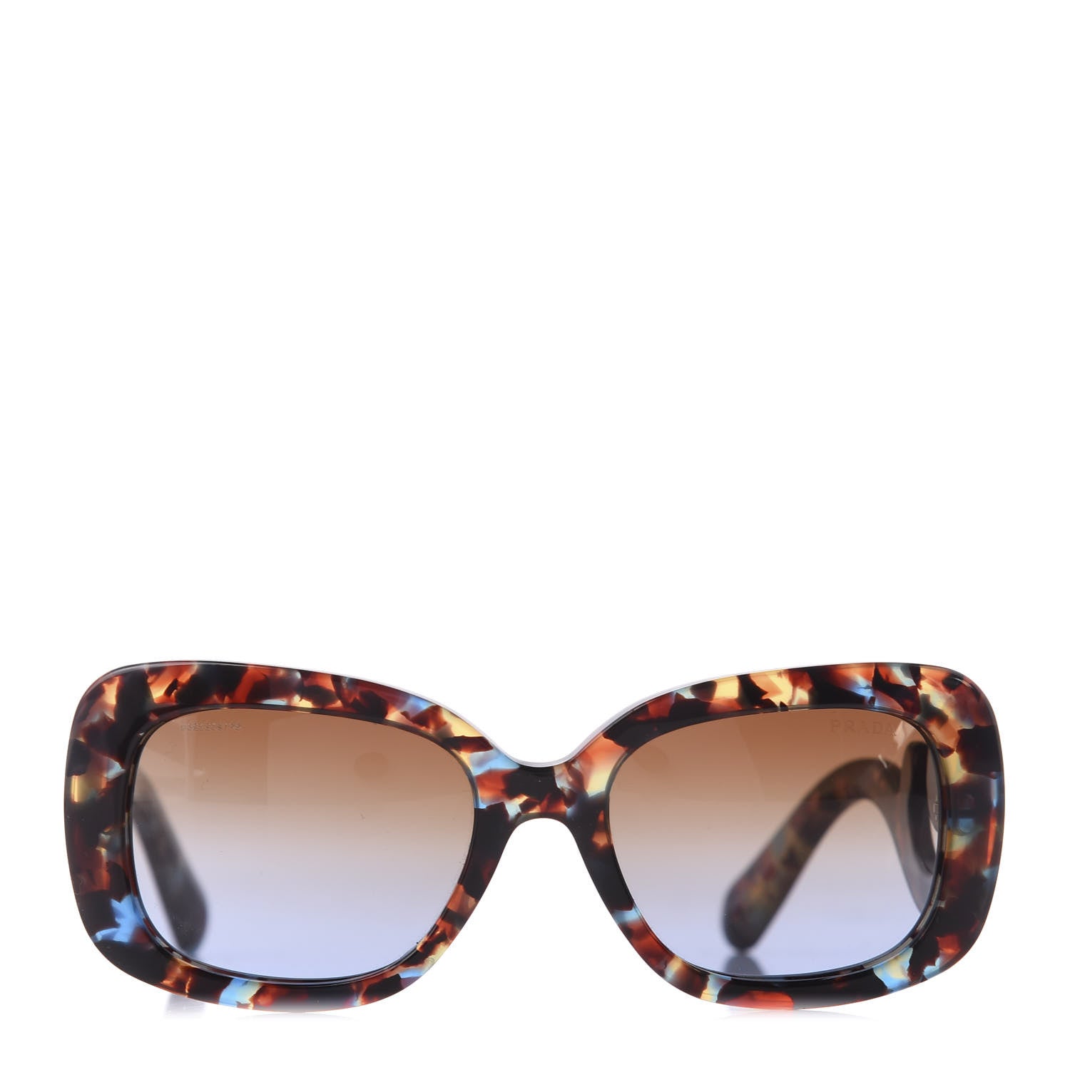 Prada Acetate Baroque Sunglasses SPR 27O Blue Tortoise 2 of 8