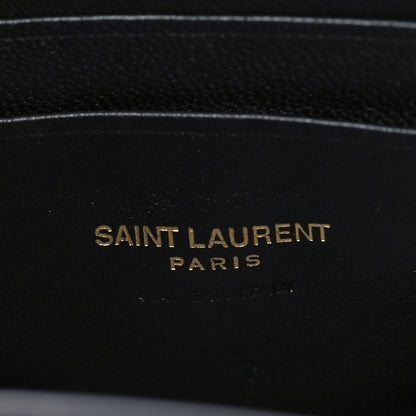 Saint Laurent Grain De Poudre Matelasse Monogram Mini Lou Camera Bag Black 6 of 7