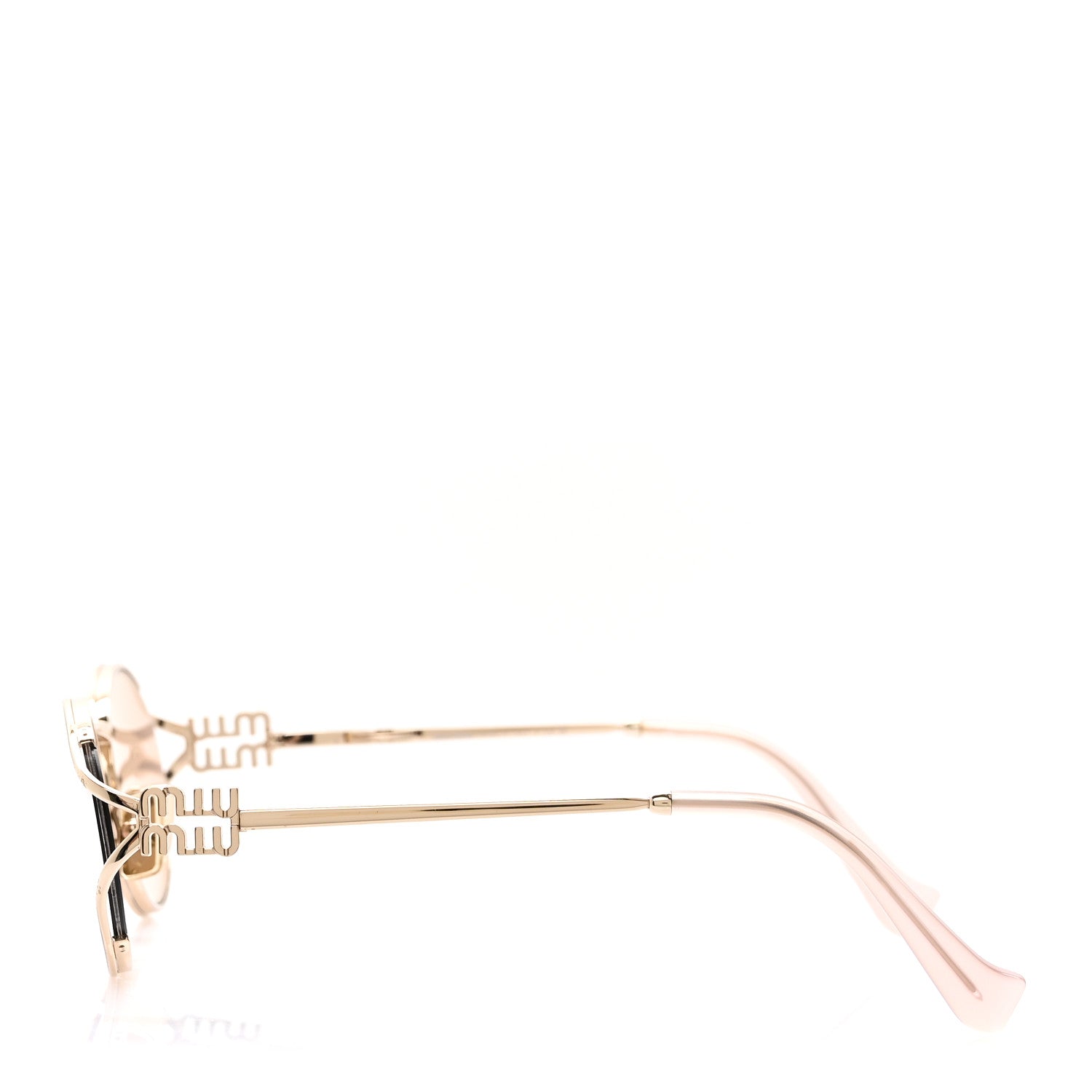 Miu Miu Metal Oval Sunglasses SMU52Y Gold 2 of 6
