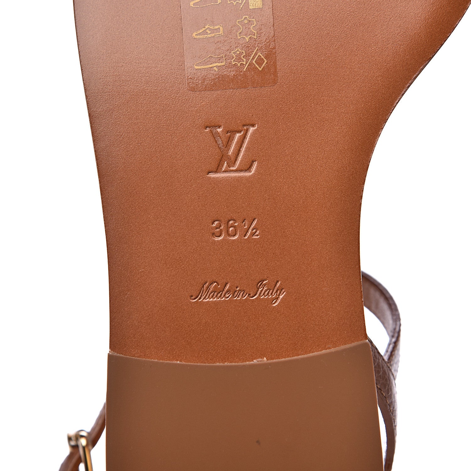 Louis Vuitton Monogram Explorer Flat Sandals 36.5 Cognac Brown 7 of 8