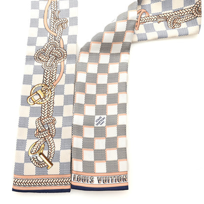 Louis Vuitton Silk Damier Azur Infinity Bandeau Azure Blue 2 of 4