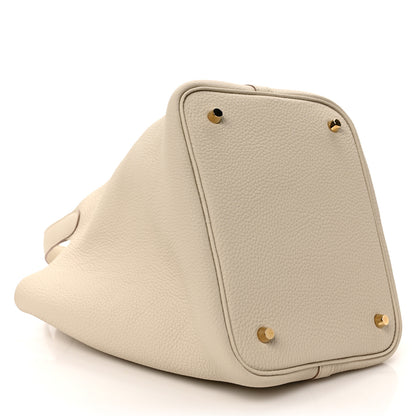 Hermes Taurillon Clemence Picotin Lock 22 MM Beton 6 of 7
