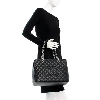 Chanel Caviar Quilted Grand Shopping Tote GST Black 2 of 7