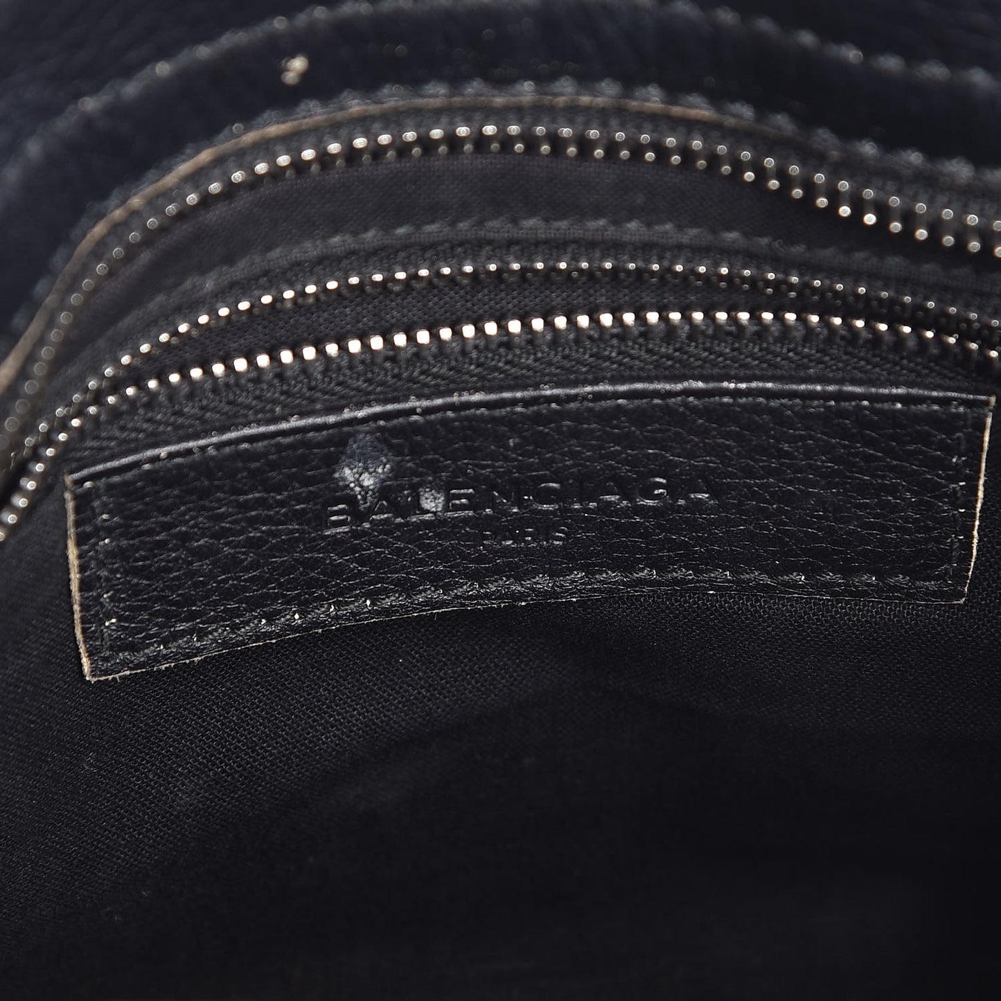 Supple Grained Calfskin Classic Silver Hardware Highlight Mini City Black