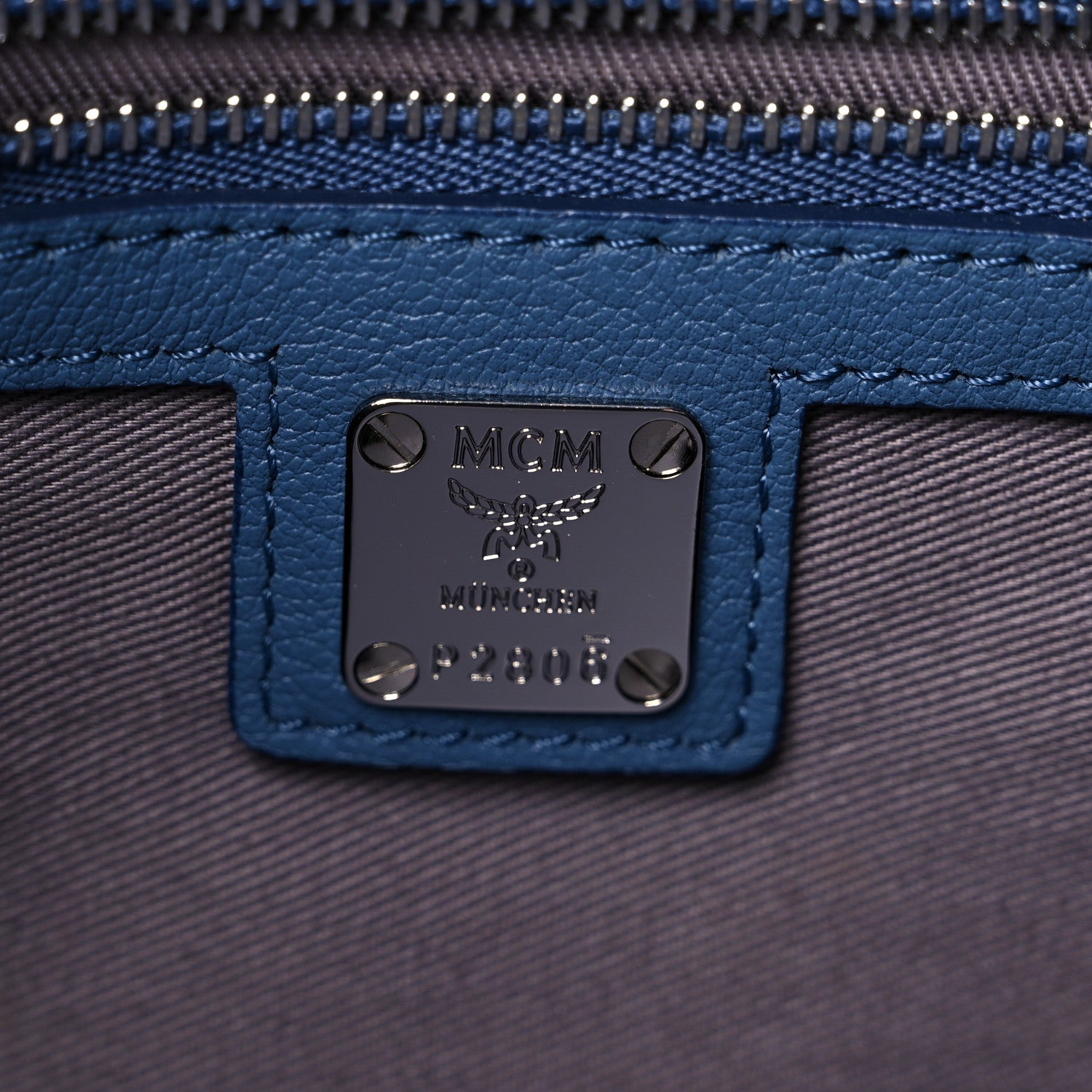 MCM Calfskin Ottomar Monogram Medium Klara Hobo Luft Blue 6 of 11