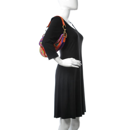Christian Dior Silk Embroidered Saddle Bag Multicolor 2 of 9
