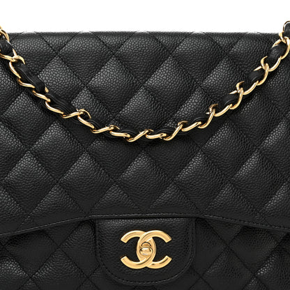 Chanel Caviar Quilted Jumbo Single Flap Black 8 of 13