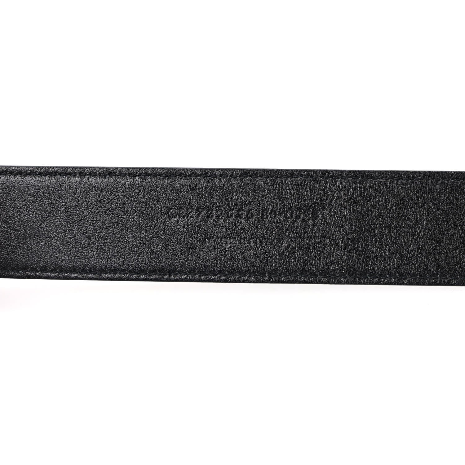 Saint Laurent Smooth Calfskin Monogram Square Buckle Belt 80 32 Black 4 of 5