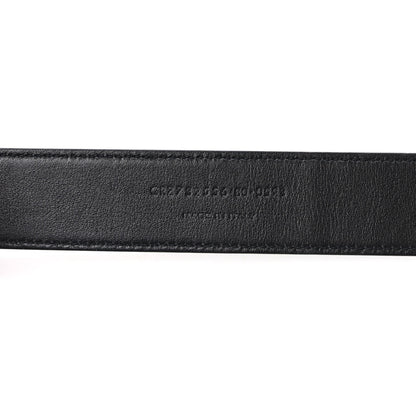 Saint Laurent Smooth Calfskin Monogram Square Buckle Belt 80 32 Black 4 of 5