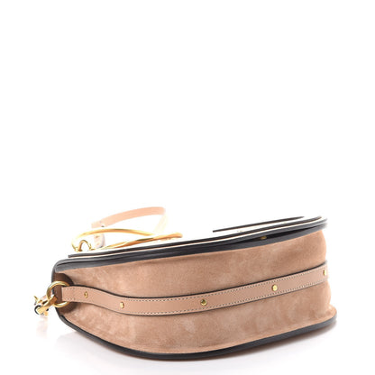 Chloe Calfskin Suede Medium Nile Bracelet Bag Biscotti Beige 4 of 7